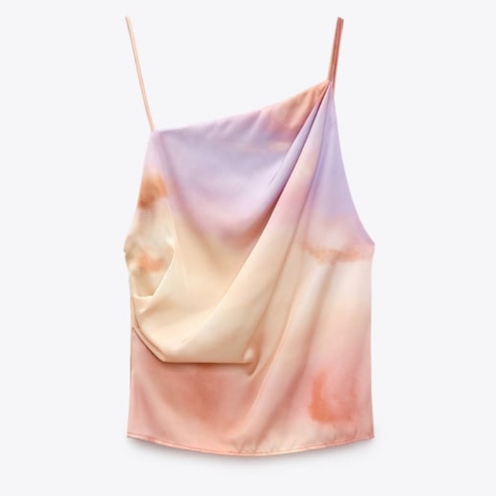 New - Purple pink ombre satin like top Zara collection host pick 💜💜🥳💜